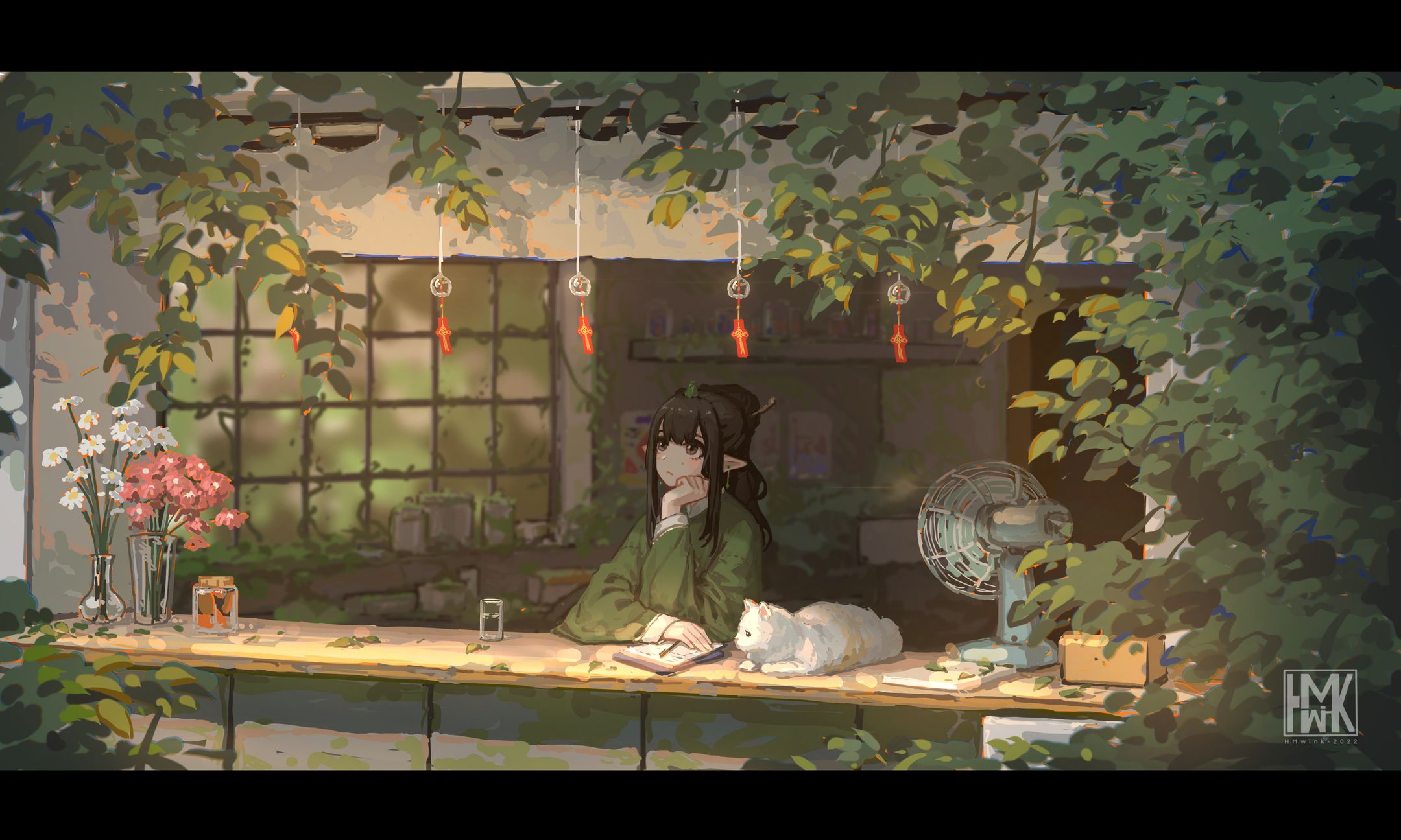 花铭 汉服同学13—惬意的阳光与宁静的小院